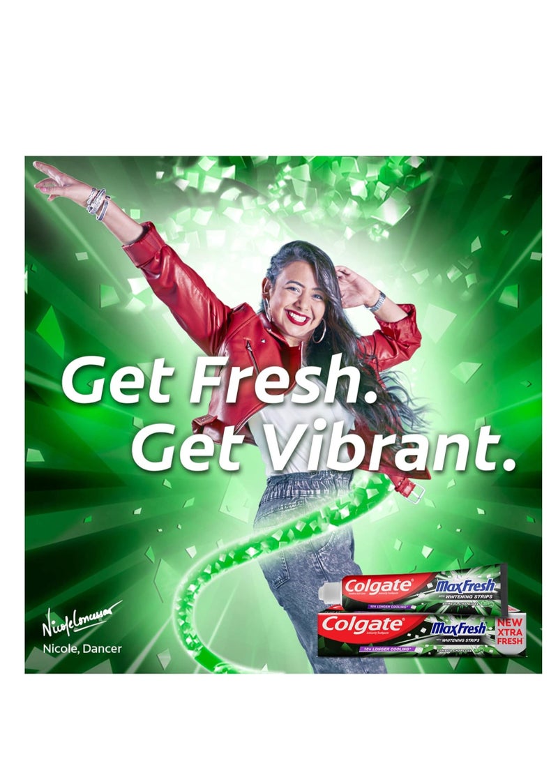 Colgate Max Fresh Bamboo Charcoal With Whitening Strips Toothpaste 100ml - Image 5