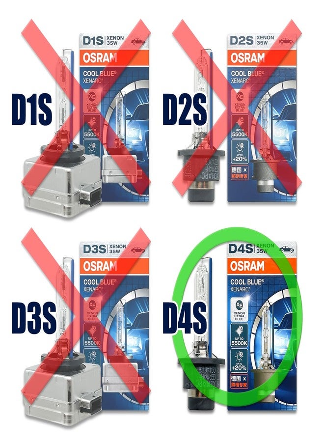 OSRAM Xenarc D4S Cool Blue HID Xenon Headlight Bulbs 66440CB 42V 35W 5500K Made in Germany | Pack of 2 - Image 2