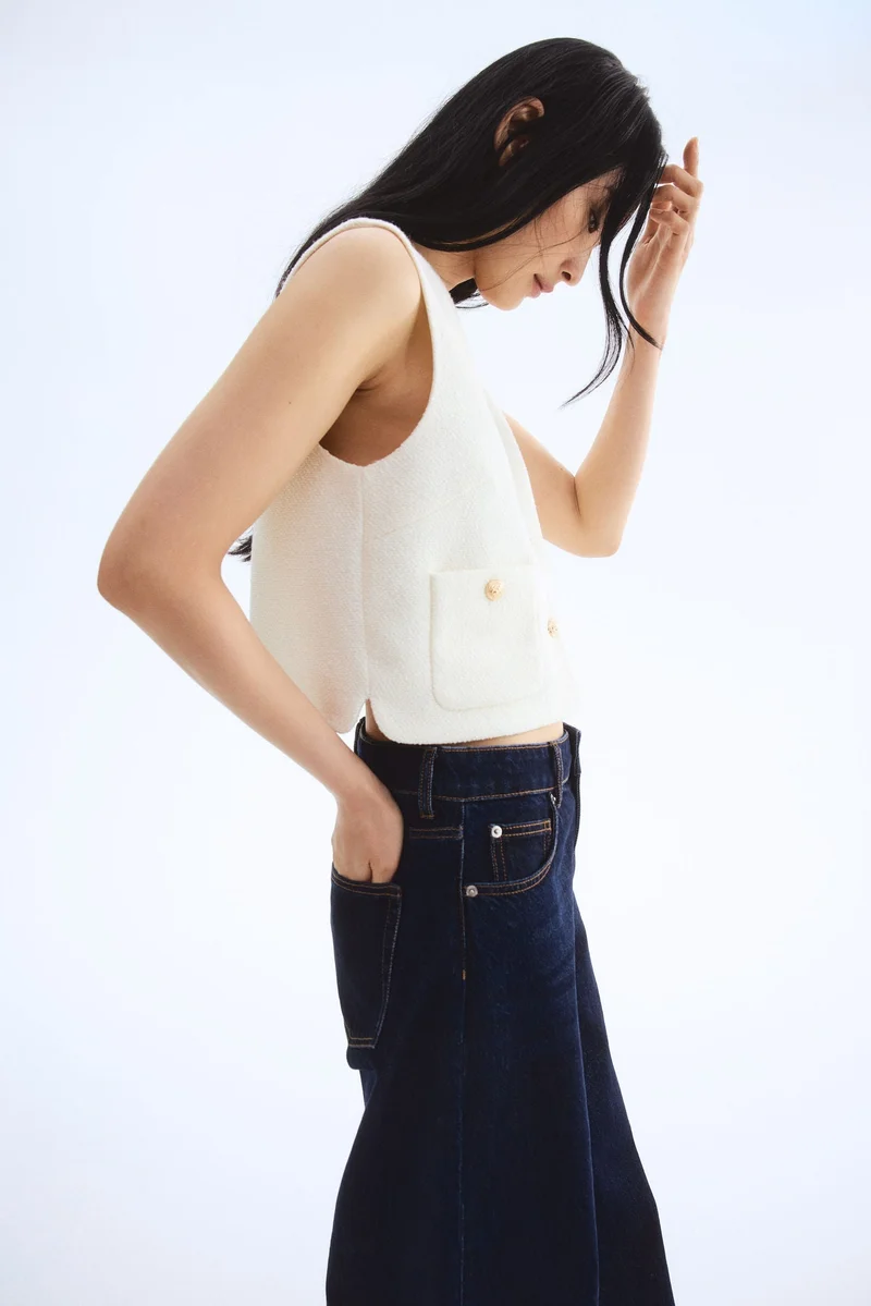 اتش اند ام Bouclé waistcoat