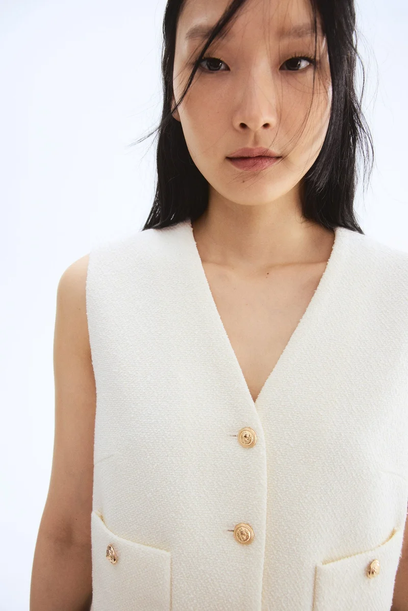 اتش اند ام Bouclé waistcoat