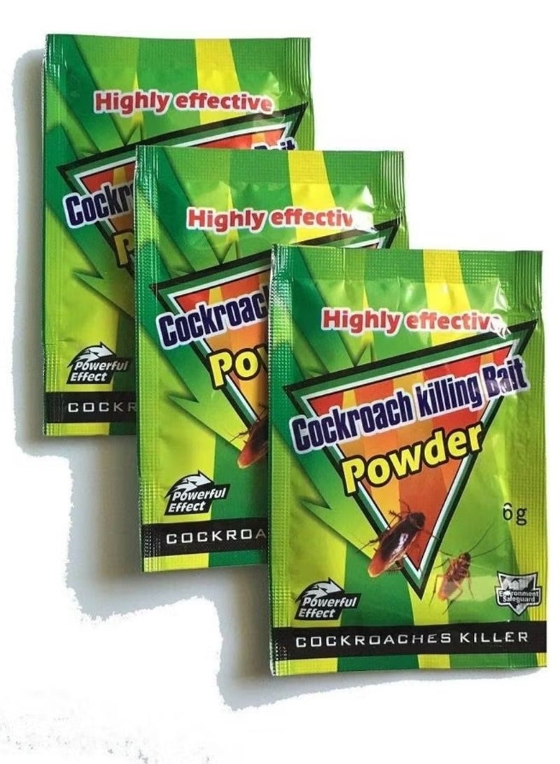 3 Pack Highly Effective Cockroach Killer Bait Powder 3×6g - Image 2