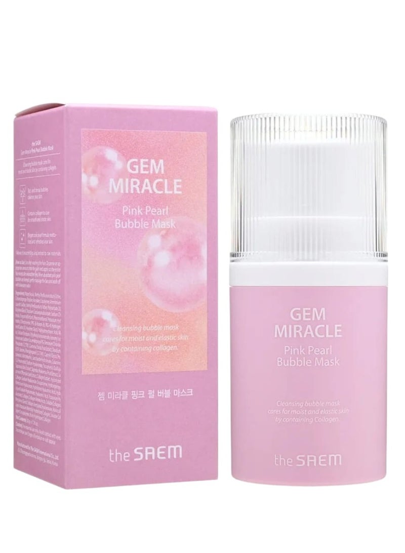 the SAEM Gem Miracle Pink Pearl Bubble Mask - Image 1