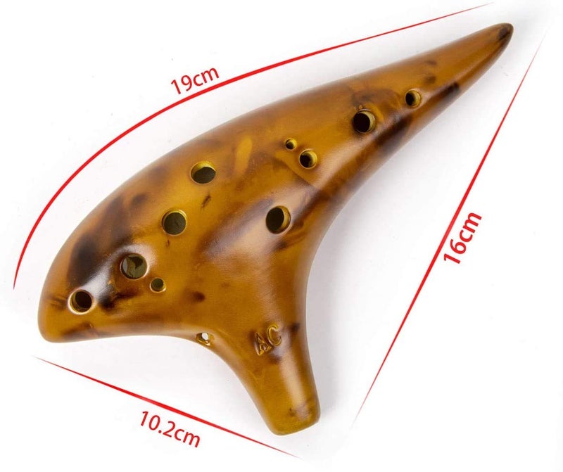 AmiciSound 12 Hole Ocarina Alto C Key Flute Folk Musical Instrument with Wooden Glaze for Professionals(Ocarina for Professionals) - Image 4