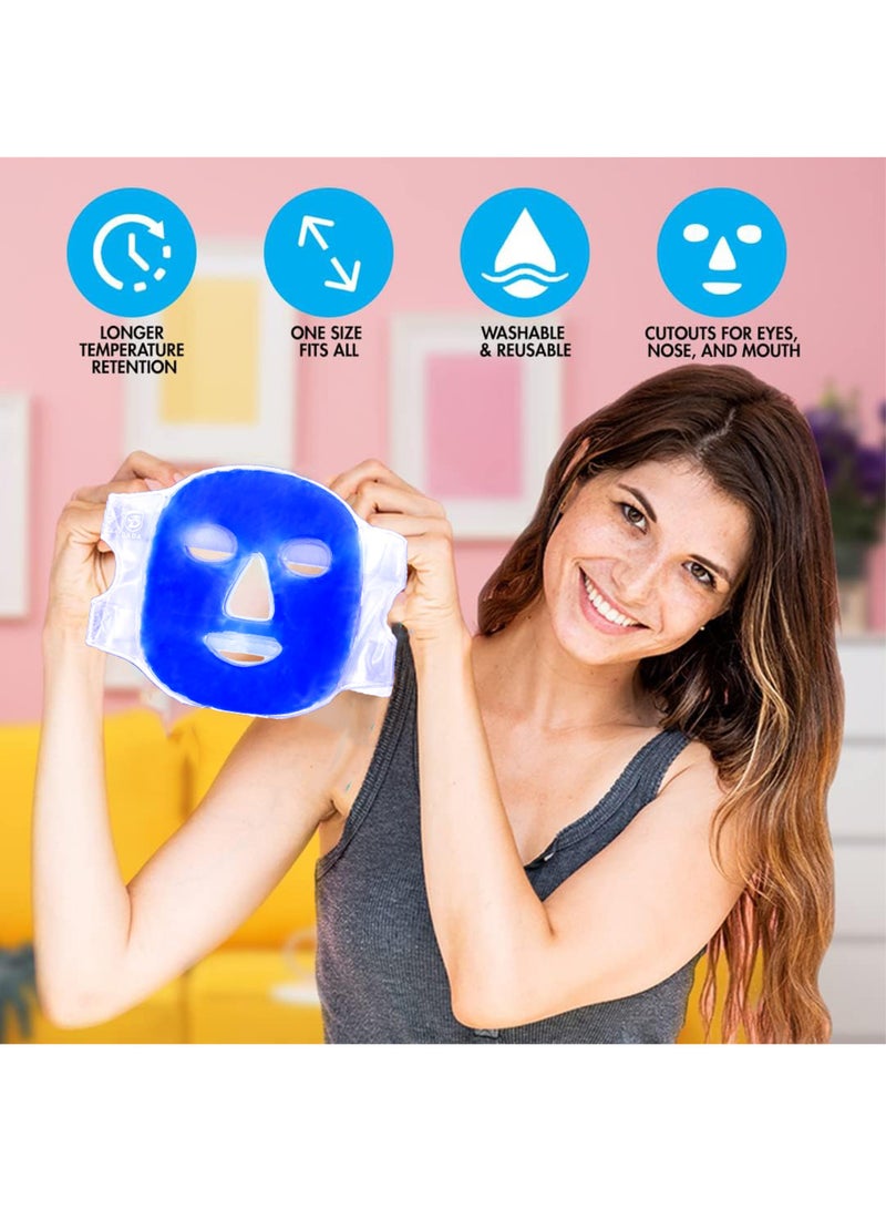 Dada Hot/Cold Gel Face Mask, Therapeutic Compress for Dry Eyes, Skin, Migraines, help reduce dark circle, FACE MASK GEL -FMG01  - Image 2