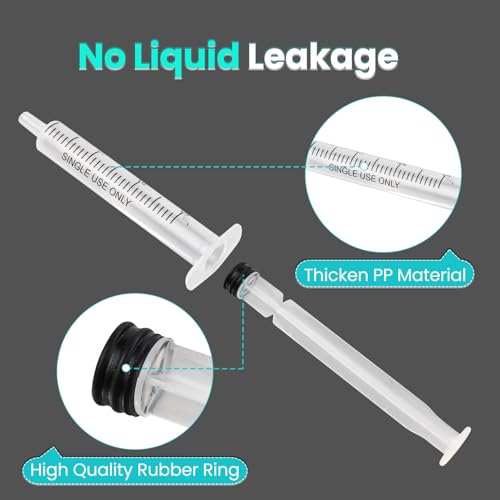 TENKAIWICK 120 PCS 3ml Syringe with Cap for Liquid, Oral Syringe without Needles for Medicine Dropper, Colostrum Collect, Feeding Pets, Liquid Measuring, Individually Sealed, Luer Slip - Image 5