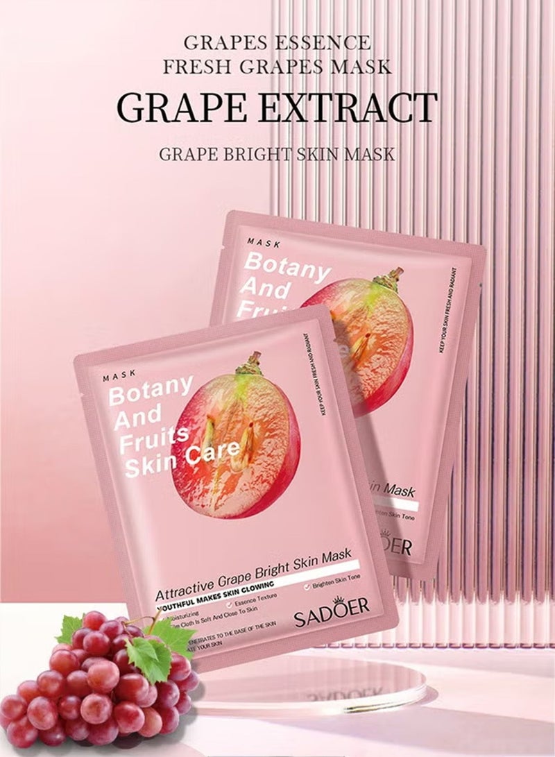 SADOER Plant Nutrition Antioxidant Facial Sheet Mask-Premium Essence Moisturizing|Anti-aging Hydrating Face Masks,Clarifying,Nourishing And Firming|Face Mask Skin Care&Beauty Facial Sheet Mask,Cruelty-Free - Image 2