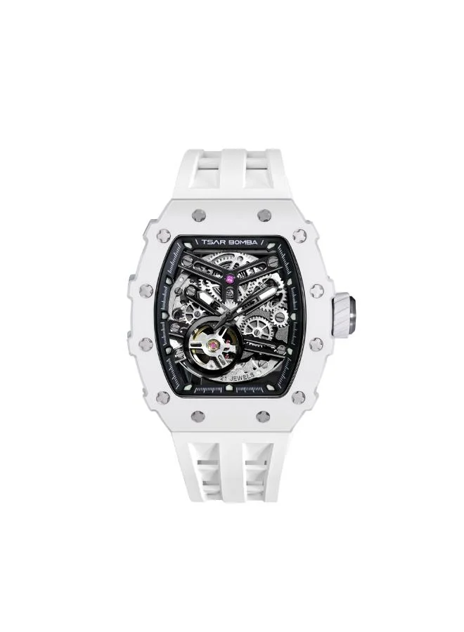 TSAR BOMBA Men's Rubber Automatic Watch TB8208C-07 - 43.5*50.5 mm