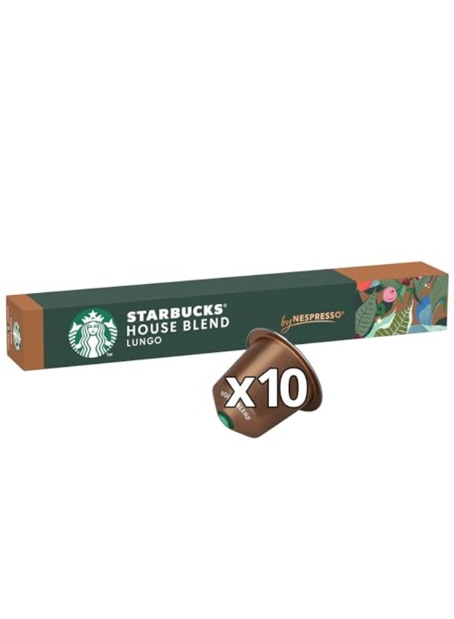 Starbucks Nespresso Compatible House Blend Pods - 10 Capsules