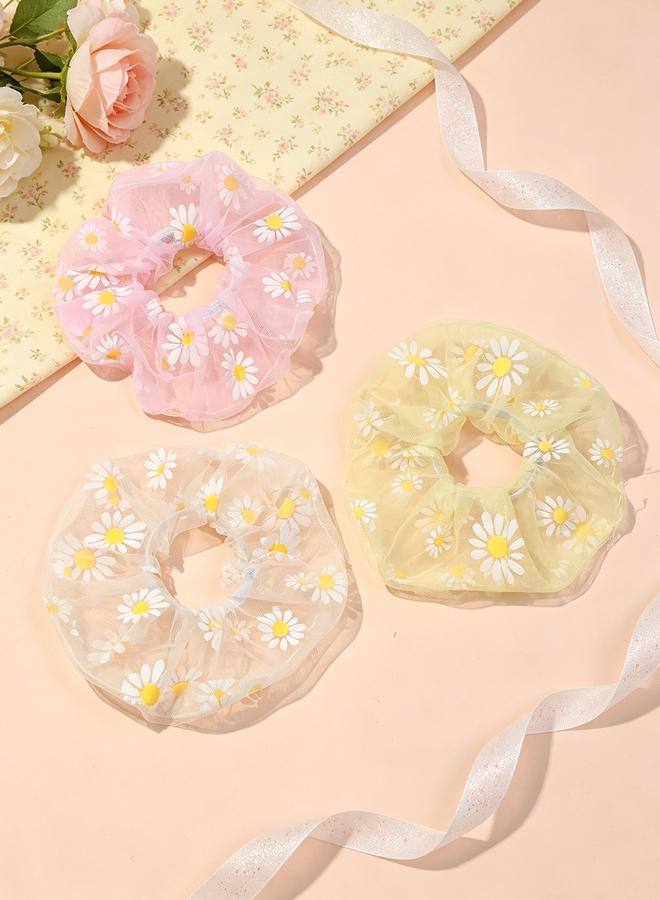 Take Two Set of 3 - Flower Hair Scrunchies - Image 4