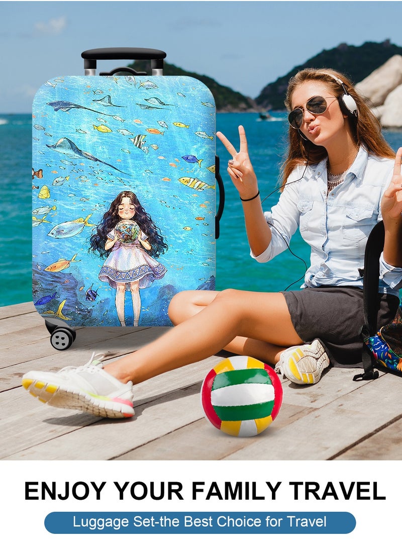 URbazaar Elastic Travel Luggage Cover Travel Suitcase Protective Cover for Trunk Case Apply to 18-30 Inch Luggage Suitcase Cover  - Image 2