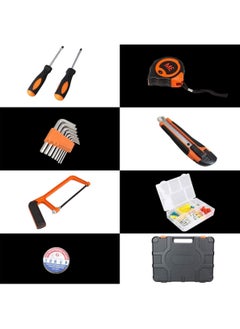 LOOPITYS 82 piece tool kit, regular household car repair manual tool kit, with plastic tool box storage box socket and socket wrench kit - an excellent gift for beginners and college students  - Image 3