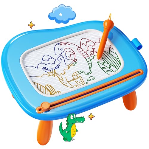 KOKODI Magnetic Drawing Board Toddler Girl Toys for 12 Year Old Large Doodle Board Pad Learning and Educational Toys for 1 2 3 Year Old Baby Kids Birthday GiftsBlue - Image 1