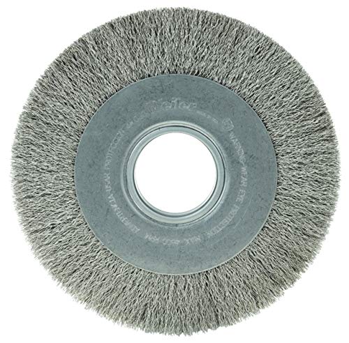 Weiler 06490 8" Medium Face Crimped Wire Wheel, .0118" Stainless Steel Fill, 2" Arbor Hole, Made in The USA - Image 5
