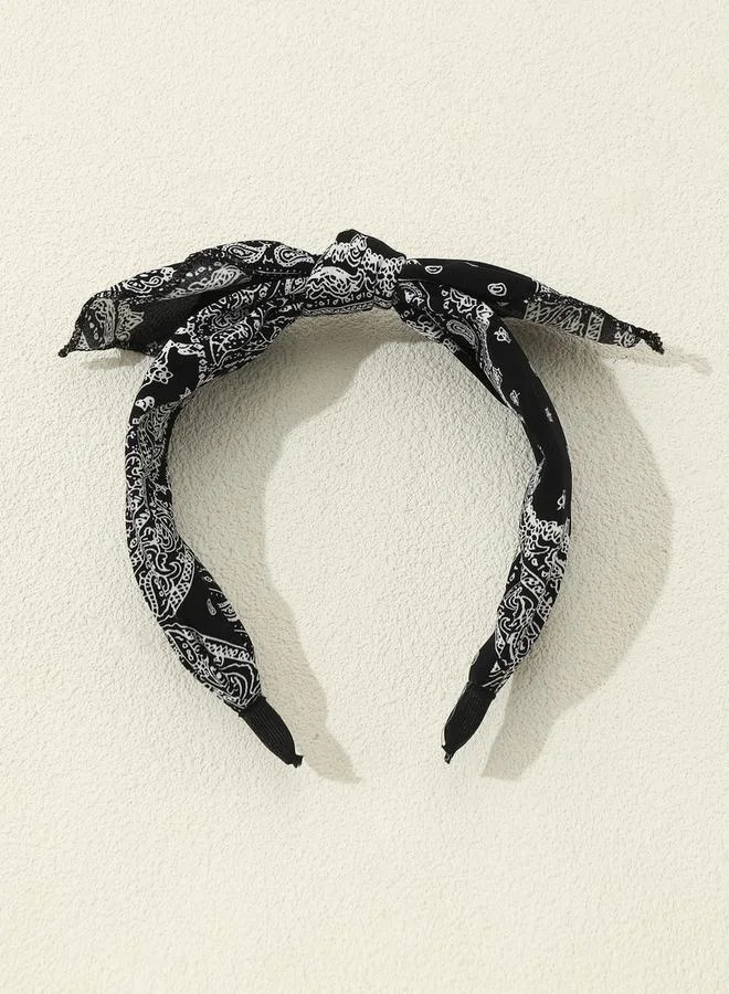 Take Two Take Two Graphic Printed Bow Headband