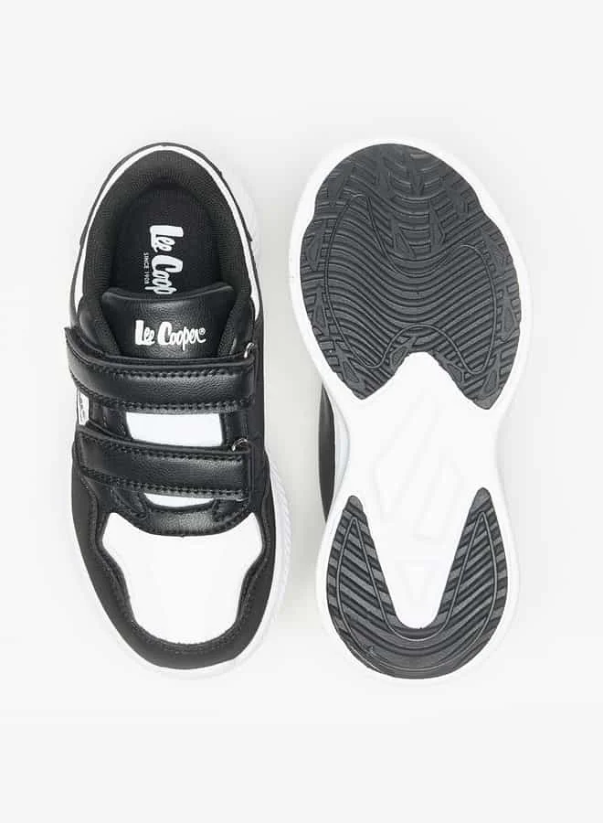 Lee Cooper Boys' Panelled Sneakers with Hook and Loop Closure