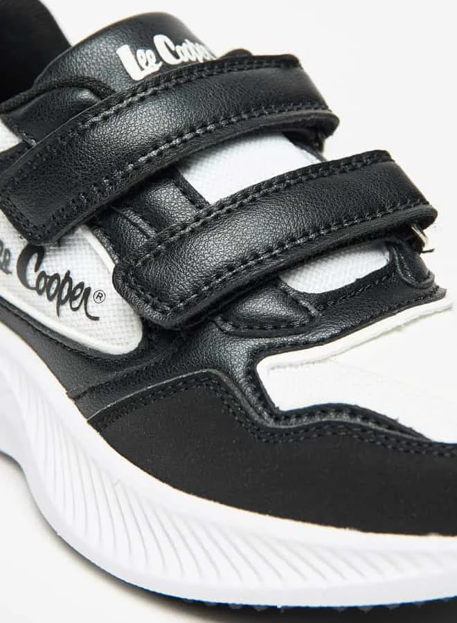 Lee Cooper Boys' Panelled Sneakers with Hook and Loop Closure