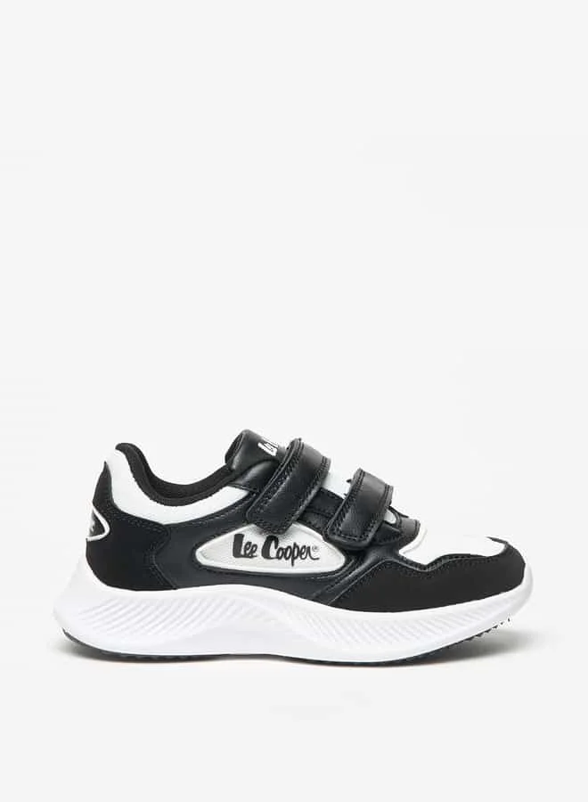 Lee Cooper Boys' Panelled Sneakers with Hook and Loop Closure