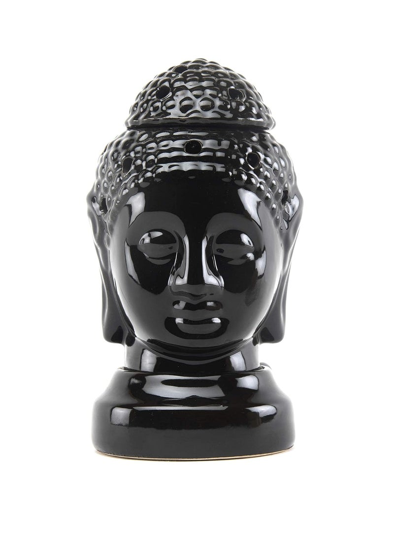 HS HINDUSTANI SAUDAGAR HS Hindustani Saudagar Budha Shape Black Electric Aroma Oil Burner Tea Light Lamp  - Image 2