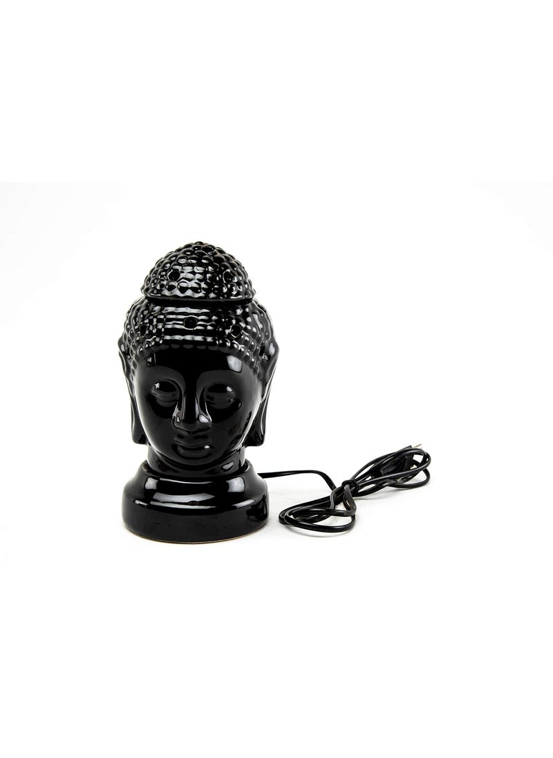 HS HINDUSTANI SAUDAGAR HS Hindustani Saudagar Budha Shape Black Electric Aroma Oil Burner Tea Light Lamp  - Image 3