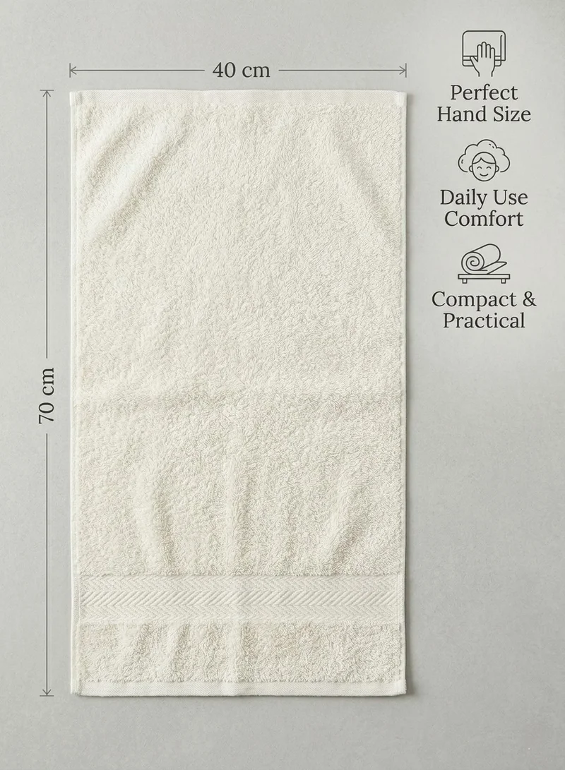 1Chase Vanilla Luxury Hand Towels Cotton Hotel spa Bathroom Towel 16x30 Set Of 6 Vanilla/Off-White  | Best Price UAE