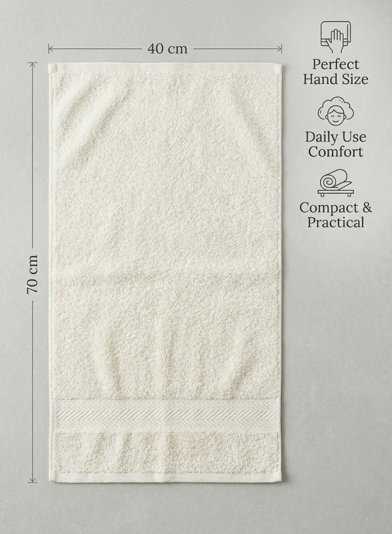 1Chase Luxury Hand Towels Cotton Hotel spa Bathroom Towel 16x30 Set Of 6 Vanilla/Off-White - Image 4