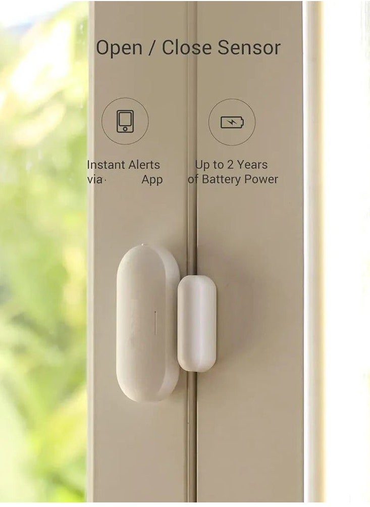 Alarm Contact Sensor Wireless, Requires Smart Home Gateway A3, Open/Close Detector For Door/Windows/Pet Gate, Burglar Alarm System, Instant Phone Alerts, 2-Year Battery Life, Anti-Tamper (T2C)