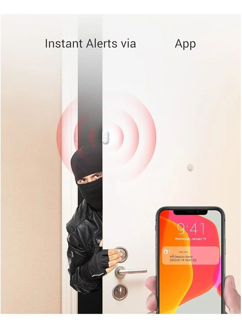 Alarm Contact Sensor Wireless, Requires Smart Home Gateway A3, Open/Close Detector For Door/Windows/Pet Gate, Burglar Alarm System, Instant Phone Alerts, 2-Year Battery Life, Anti-Tamper (T2C)