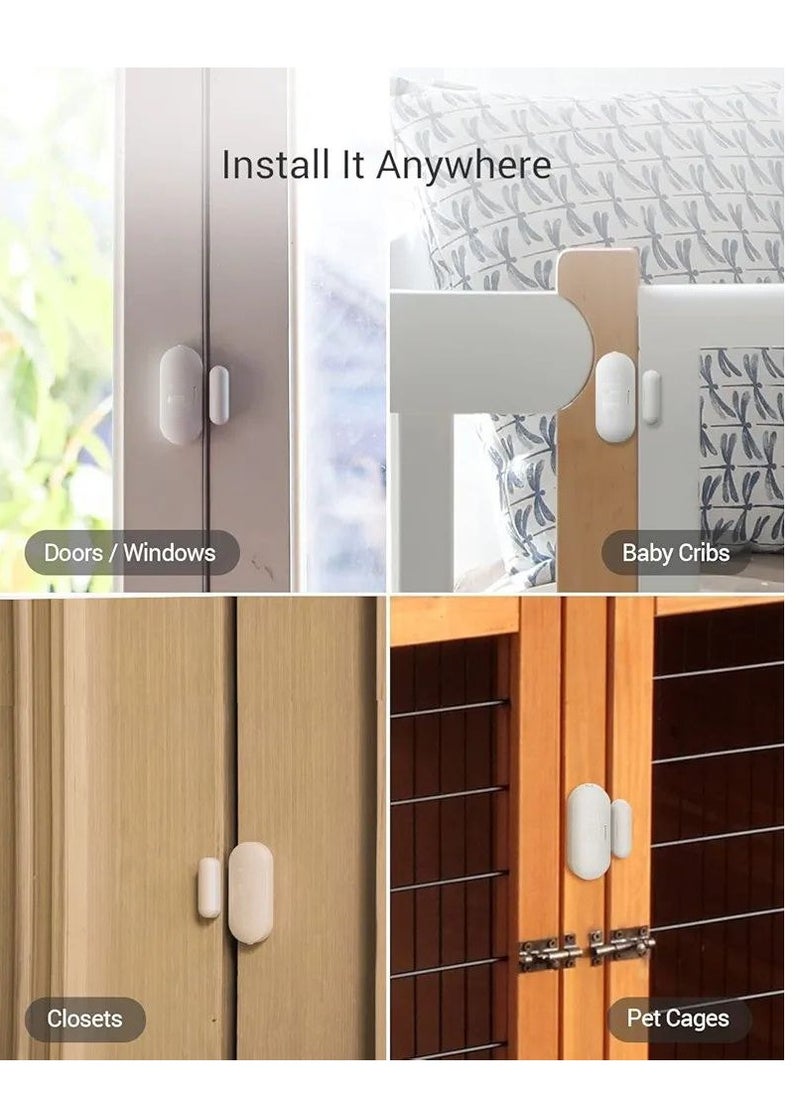 Alarm Contact Sensor Wireless, Requires Smart Home Gateway A3, Open/Close Detector For Door/Windows/Pet Gate, Burglar Alarm System, Instant Phone Alerts, 2-Year Battery Life, Anti-Tamper (T2C)