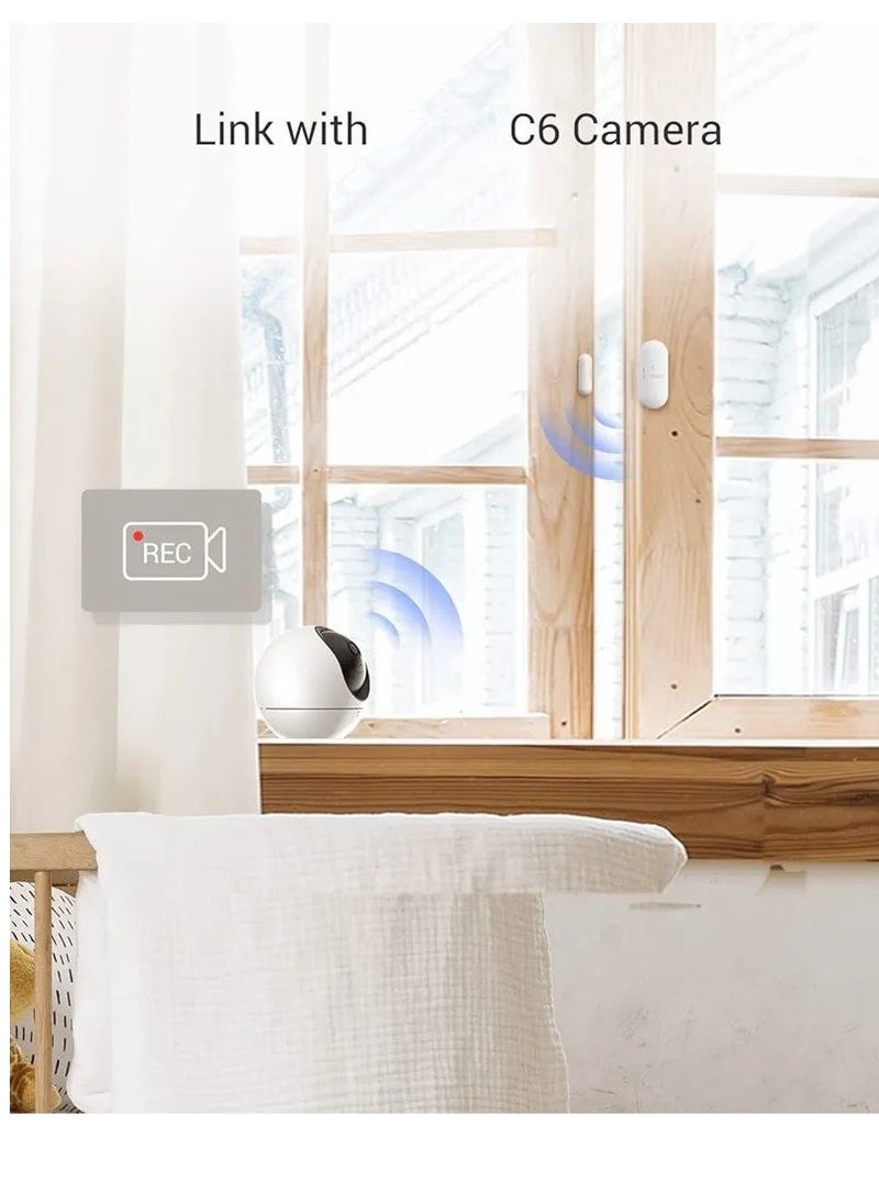 Alarm Contact Sensor Wireless, Requires Smart Home Gateway A3, Open/Close Detector For Door/Windows/Pet Gate, Burglar Alarm System, Instant Phone Alerts, 2-Year Battery Life, Anti-Tamper (T2C)