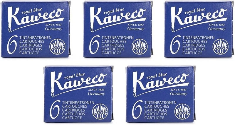 Kaweco Kaweco Fountain Pen Ink Cartridges short Royal Blue Blue 30 pc  - Image 1