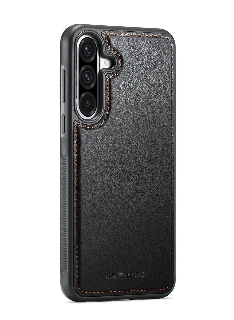 JEEHOOD Phone Case cover Luxury PU Leather Back Cover Cover  Compatible with  Samsung Galaxy A36 (Black) - Image 2