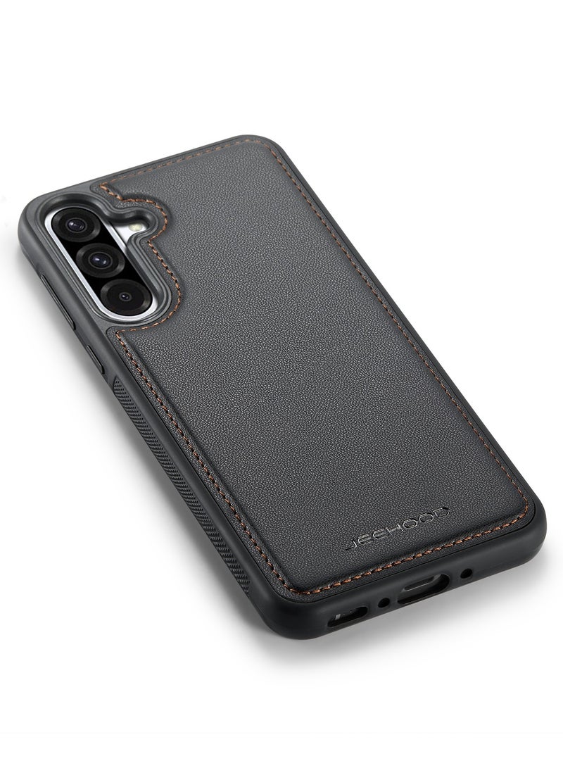 JEEHOOD Phone Case cover Luxury PU Leather Back Cover Cover  Compatible with  Samsung Galaxy A36 (Black) - Image 4