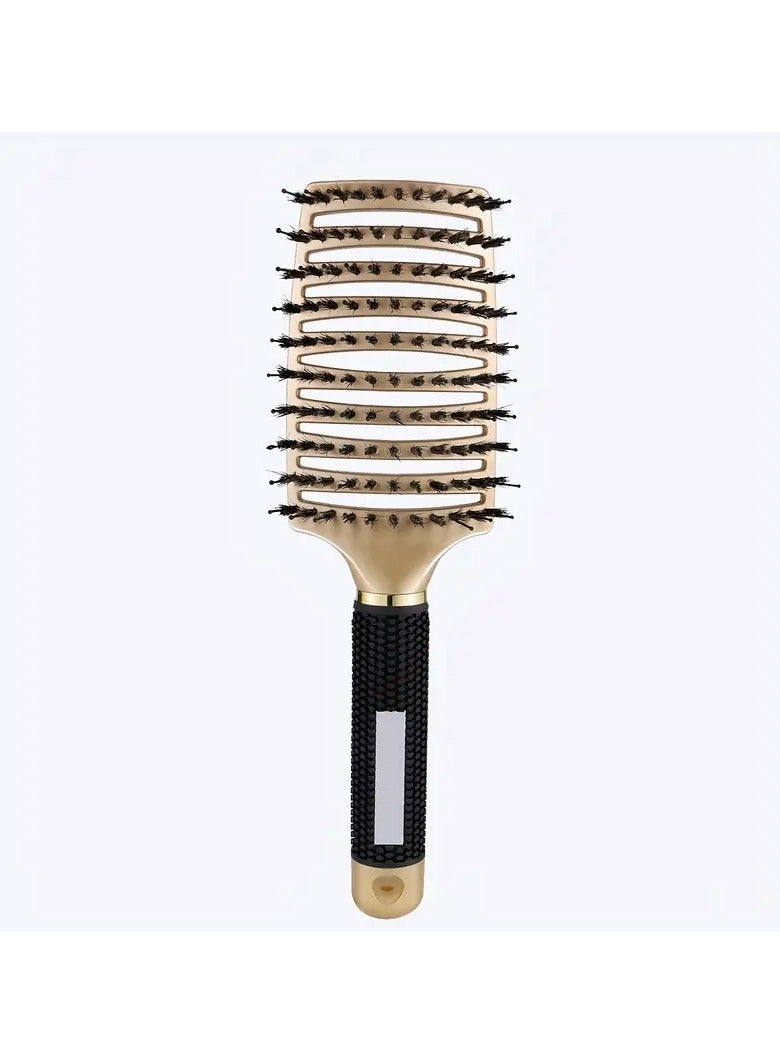ORiTi Large Curved Detangling Hair Brush Scalp Massage Hair Brush Hollow Out Hair Styling Comb - Image 4