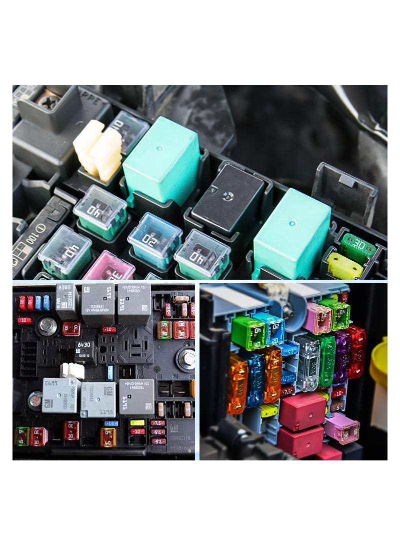 KASTWAVE Car Fuse Assortment Kit, 250PCS Fuses 5A 7.5A 10A 15A 20A 25A 30A Standard Mini Fuses 20A 30A 40A 50A 60A Low Tall STD Profile Fuses for Car - Image 3
