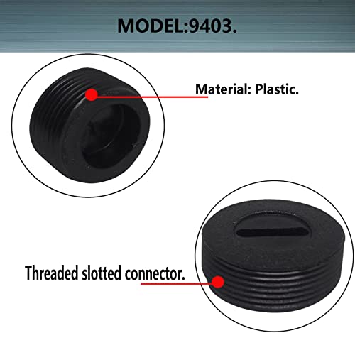 ZLYY 10pcs 16mm O.D Carbon Brush Holder Caps 8mm Thickness Fitting Thread Black Plastic Motor Brush Cover,for Makita 9403 Belt Sander - Image 2
