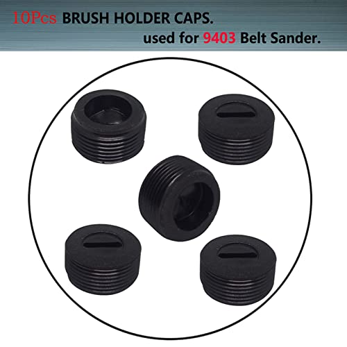 ZLYY 10pcs 16mm O.D Carbon Brush Holder Caps 8mm Thickness Fitting Thread Black Plastic Motor Brush Cover,for Makita 9403 Belt Sander - Image 4