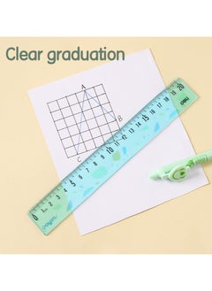 Deli Deli EH659 Ruler 20cm Blue/Pink – Ideal for School and Daily Use  - Image 2