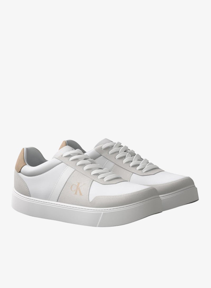 CALVIN KLEIN Classic Mixed Texture Sneakers With Leather - Image 2