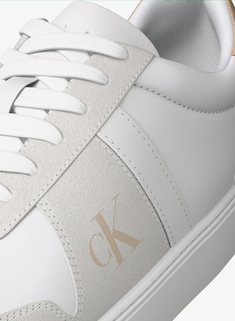 Calvin Klein  Classic Mixed Texture Sneakers With Leather for Men | Best Price UAE