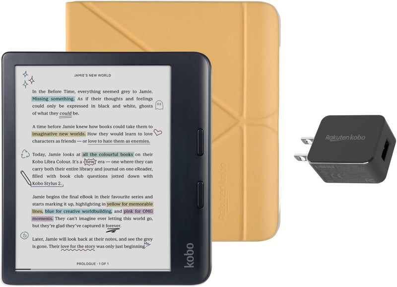 Kobo Kobo Libra Colour Black eReader with Case Bundle  - Image 1