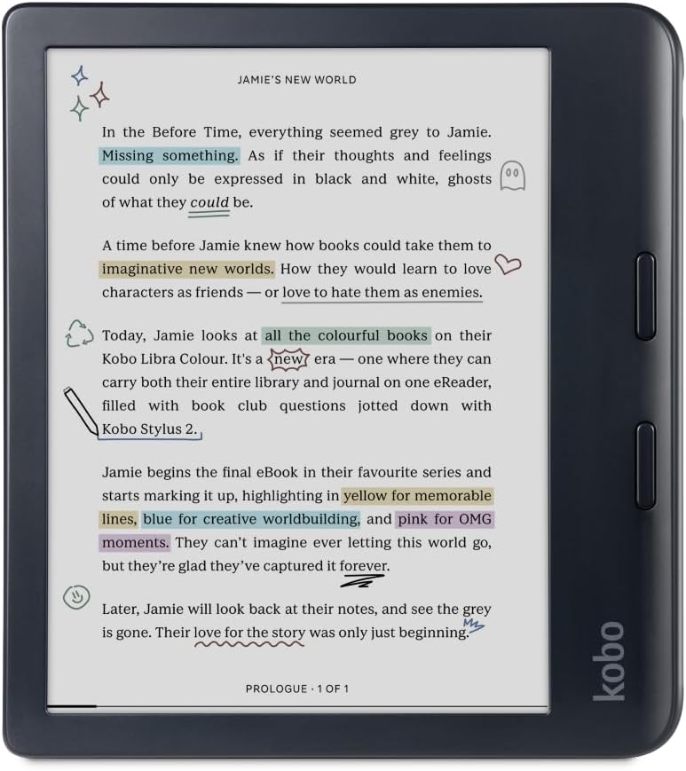 Kobo Kobo Libra Colour Black eReader with Case Bundle  - Image 2