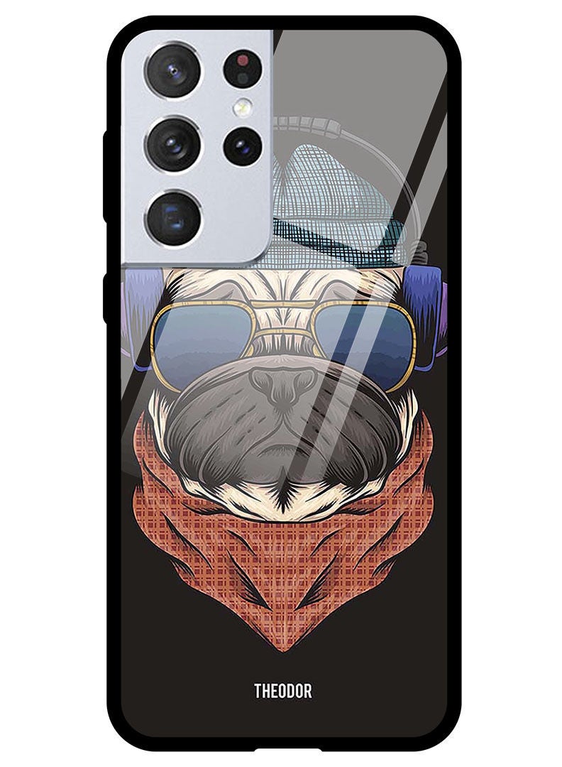 Theodor Protective Tempered Glass Case Cover Samsung Galaxy S21 ULTRA Swag Bull Dog - Image 1