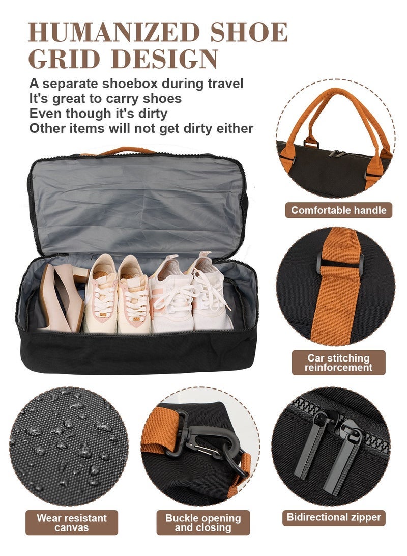 URbazaar Travel Duffle Bag, Waterproof Weekender Bag Carry On Tote Bags for Women, Travel Essentials Sport Gym Bag for Men, Overnight Bag Luggage Bag with Trolley Sleeve - Image 4