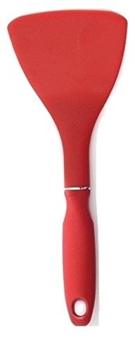 نوربرو 10 ملعقة نصفية من النايلون مقاومة للحرارة مع قبضة غير قابلة للانزلاق 1 حمراء