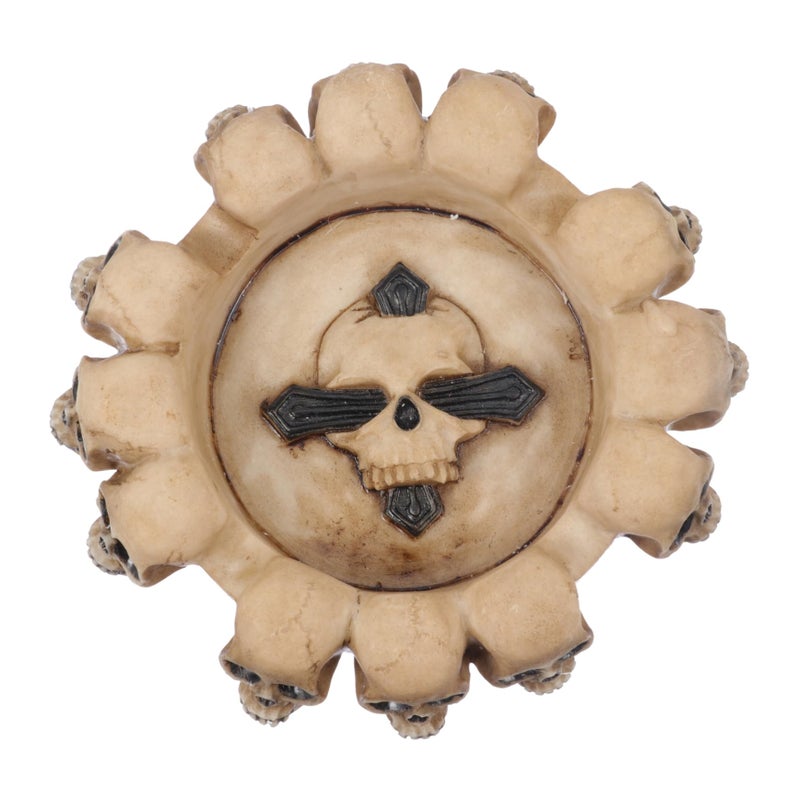 Vintage Resin Skull Ashtray Unique Home Decor Office Party Smokers Accessory - Image 2
