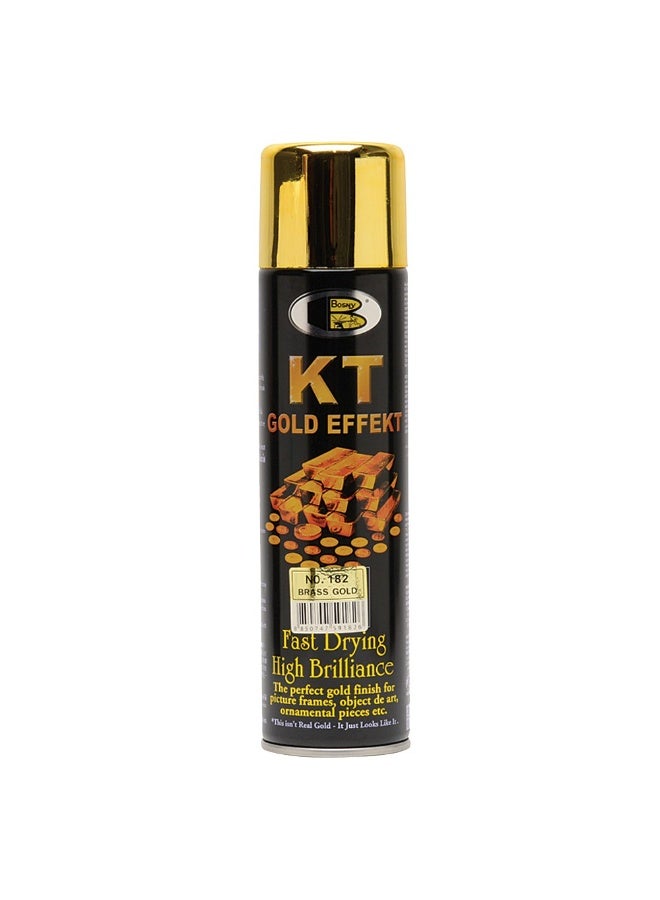 Bosny KT Gold Spray Paint 380 ml – Premium Metallic Finish for All Surfaces. - Image 1