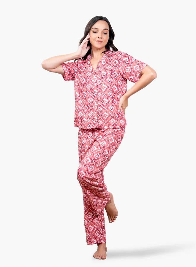 Aadaraya Printed Pyjama Set