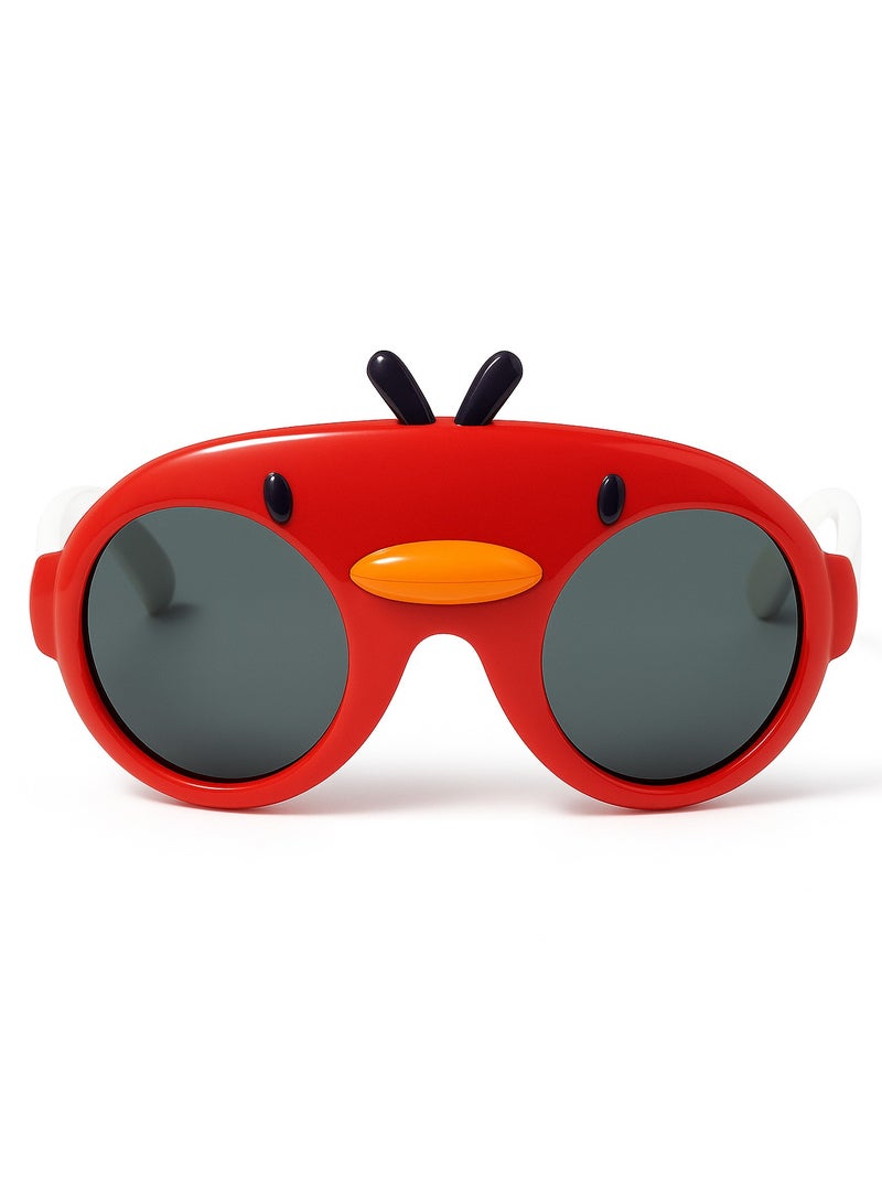 نظارات شمسية مستقطبة للأطفال، تصميم كرتوني، إطار سيليكون غير قابل للكسر، حماية من الأشعة فوق البنفسجية 400، مناسبة للأولاد والبنات. - Image 2