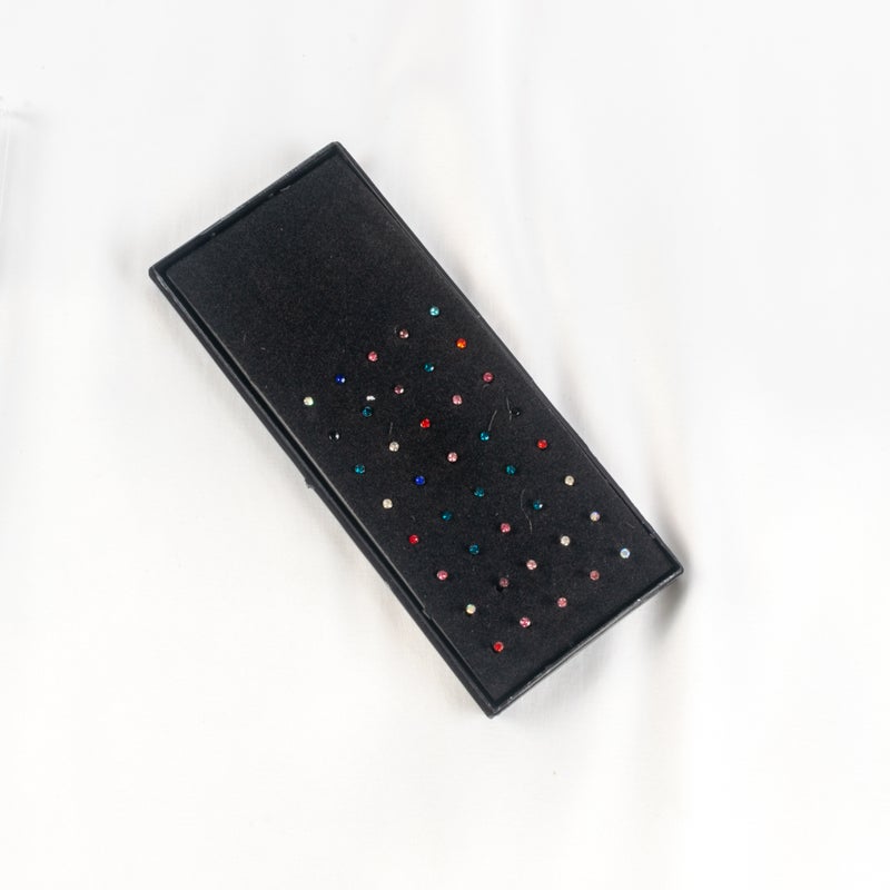 علبة من 40 بيرسينج أنف أستانليس ستيل بألوان متعددة - Image 2