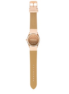Manoush Manoush Patch Collection - Unisex Analogue Classic Quartz Beige PU Leather Wrist Watch - MSHPA02  - Image 2